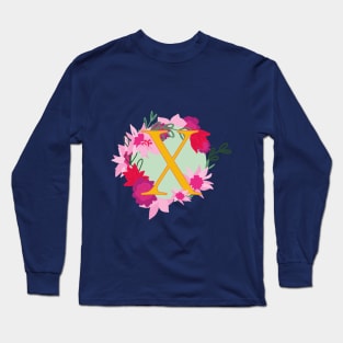 A floral gift for the special X in your life! Long Sleeve T-Shirt